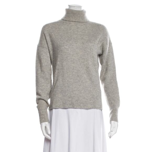 Reformation Grey Cashmere Turtleneck Sweater - Picture 1 of 3